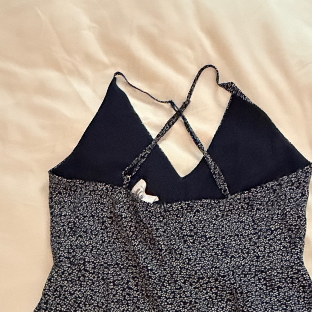 Chic Navy Patterned Jumpsuit - image 7